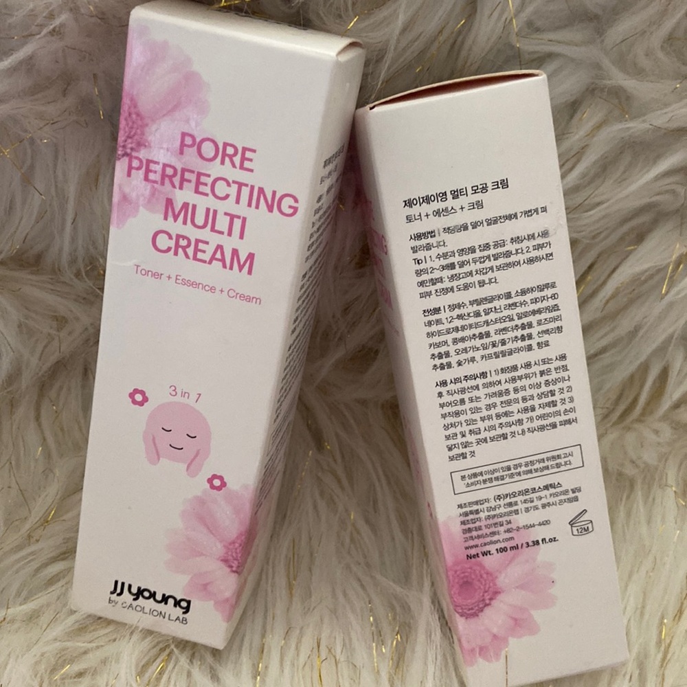 Korean beauty products. Pore perfecting multi cream.Toner +essence +cream.3 in 1